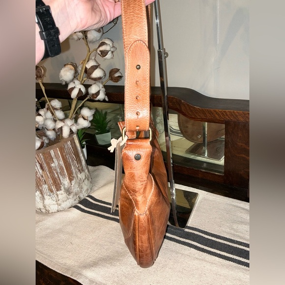 NWT Bed Stu Leather Studded Megara Shoulder Bag Hobo Tan DD MSRP $279 - Picture 4 of 12